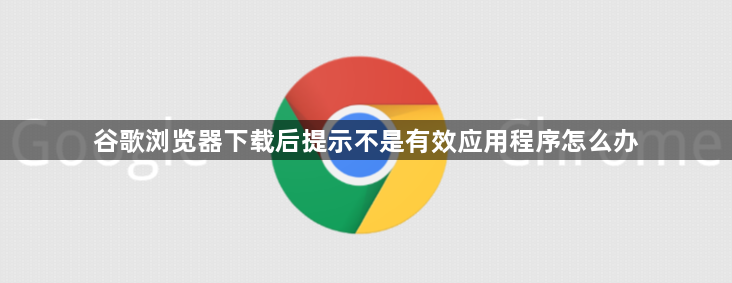 谷歌浏览器下载后提示不是有效应用程序怎么办1