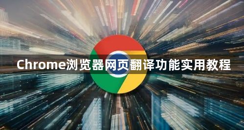 Chrome浏览器网页翻译功能实用教程1