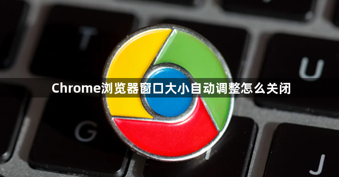 Chrome浏览器窗口大小自动调整怎么关闭1