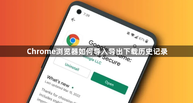 Chrome浏览器如何导入导出下载历史记录1