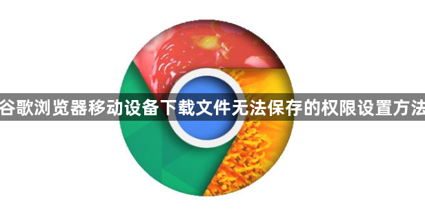 谷歌浏览器移动设备下载文件无法保存的权限设置方法1