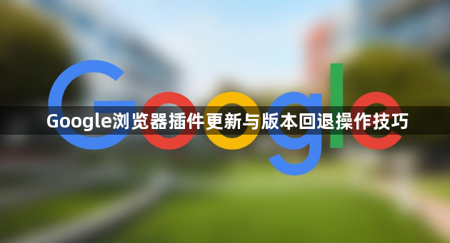 Google浏览器插件更新与版本回退操作技巧1