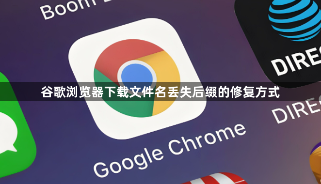 谷歌浏览器下载文件名丢失后缀的修复方式1