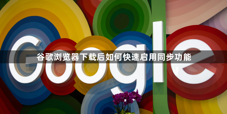 谷歌浏览器下载后如何快速启用同步功能1