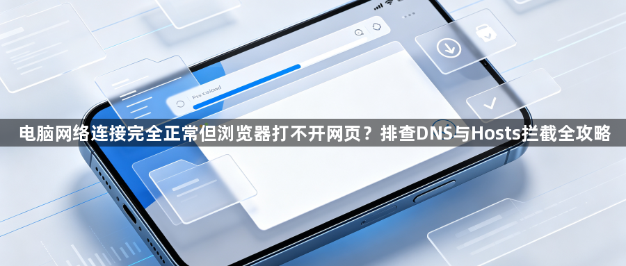 电脑网络连接完全正常但浏览器打不开网页?排查DNS与Hosts拦截全攻略1