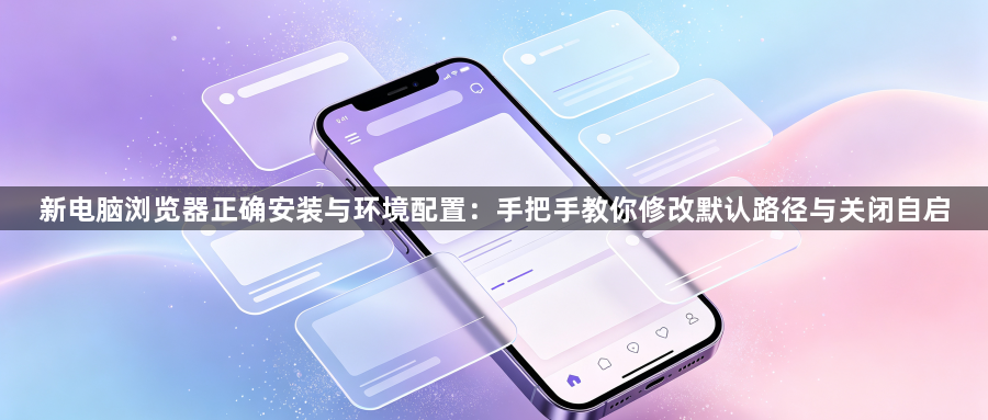 新电脑浏览器正确安装与环境配置：手把手教你修改默认路径与关闭自启1