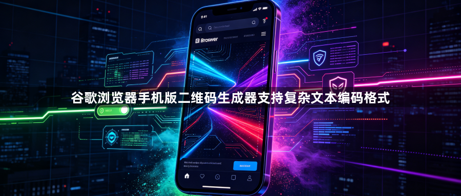 谷歌浏览器手机版二维码生成器支持复杂文本编码格式1