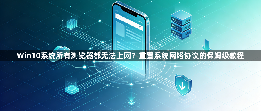 Win10系统所有浏览器都无法上网?重置系统网络协议的保姆级教程1