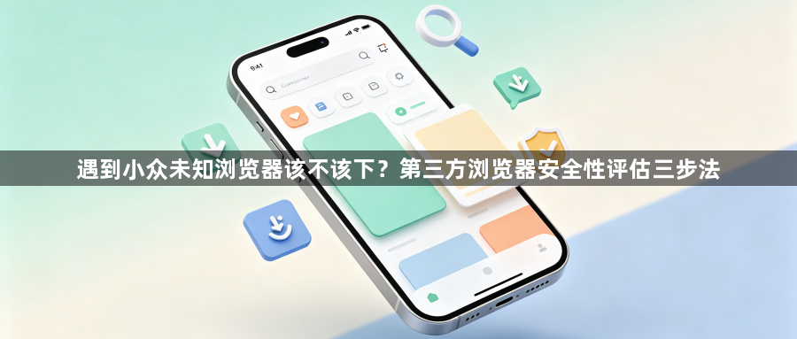 遇到小众未知浏览器该不该下?第三方浏览器安全性评估三步法1