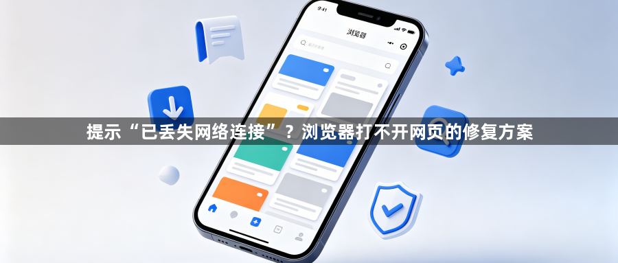 提示“已丢失网络连接”？浏览器打不开网页的修复方案1