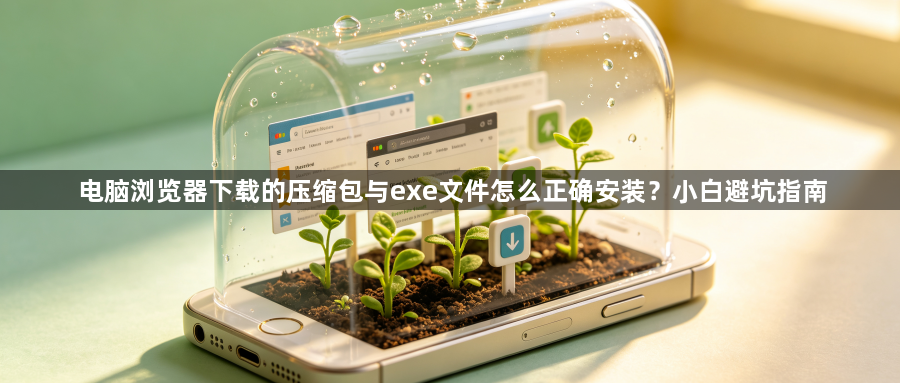 电脑浏览器下载的压缩包与exe文件怎么正确安装？小白避坑指南1