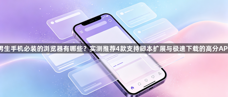 男生手机必装的浏览器有哪些？实测推荐4款支持脚本扩展与极速下载的高分APP1