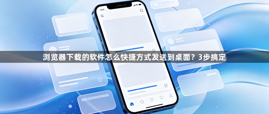 浏览器下载的软件怎么快捷方式发送到桌面？3步搞定1