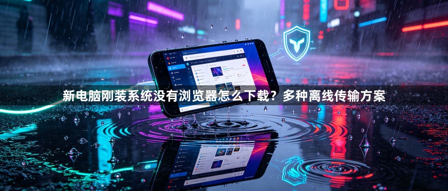 新电脑刚装系统没有浏览器怎么下载？多种离线传输方案1